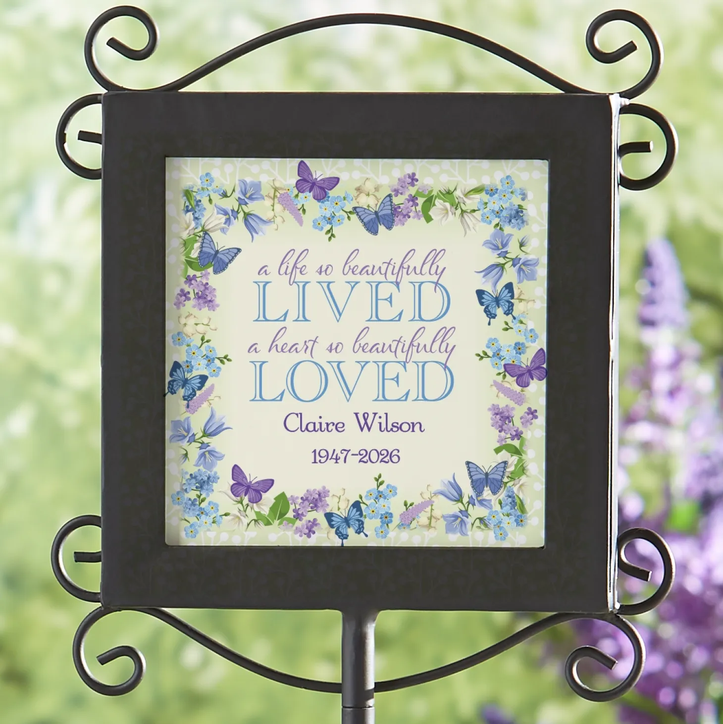 A Beautiful Life Memorial Garden Stake