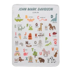 Alphabet Fun Plush Blanket