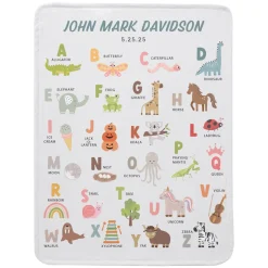 Alphabet Fun Plush Blanket