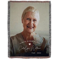 Always In Our Hearts Photo Weave Throw Blanket