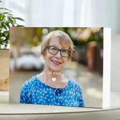 Always In Our Hearts Sympathy Photo Wood Block