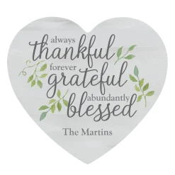 Always Thankful Wood Heart