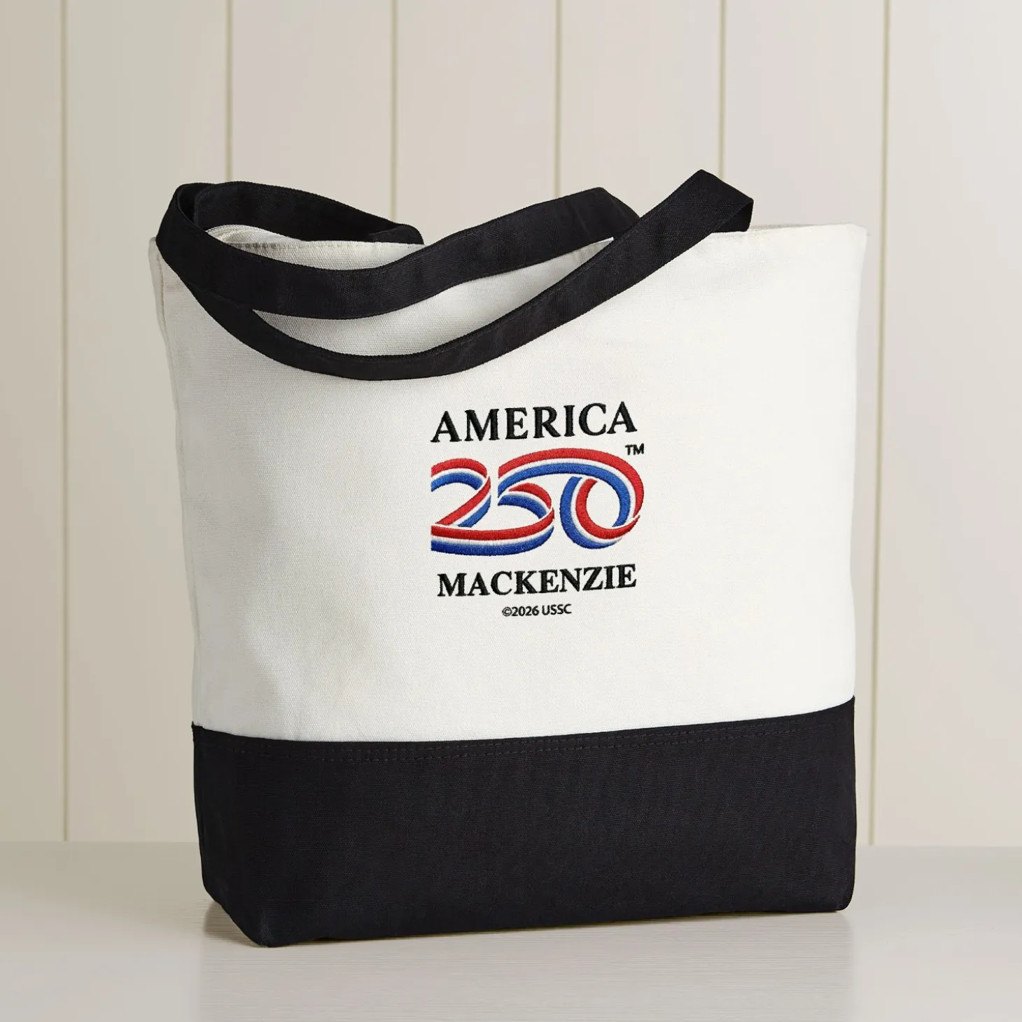 America250™ Logo Embroidered Tote Bag