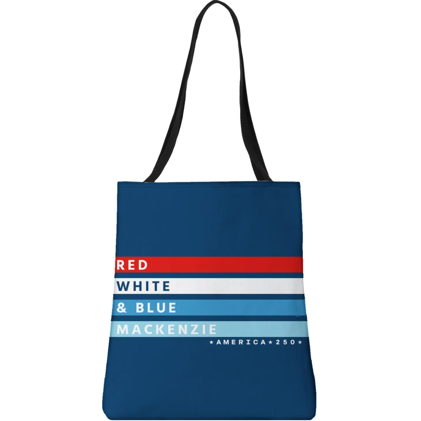 America250™ Red White & Blue Striped Tote Bag