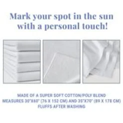 Angled Signature Beach Towel