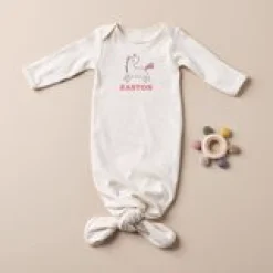 Animal Friends Baby Knotted Gown