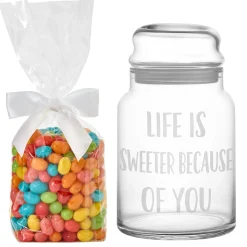 Any Message Glass Treat Jar