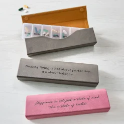 Any Message Large Pill Organizer .product-info-decoration { display: inline-flex; justify-content: space-between; align-items: center; border-radius: 0.4rem; background-color: #E8E8E8; padding: 0.2rem 0.4rem; font-size: 1.4rem; line-height: 1.6rem; font-weight: var(--font-weight-semibold); letter-spacing: 0.042rem; text-transform: uppercase; --decoration-icon-url: ''; /* will be dynamically set */}.product-info-decoration.badge-icon::before { content: ''; width: 2rem; height: 2rem; background: var(--decoration-icon-url) no-repeat; background-size: 100% 100%; display: block; margin-right: 0.4rem;} Laser Engraved