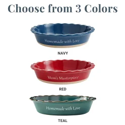 Any Message Stoneware Pie Dish