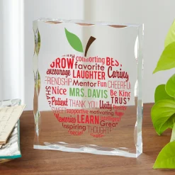 Apple For Teacher Acrylic Block