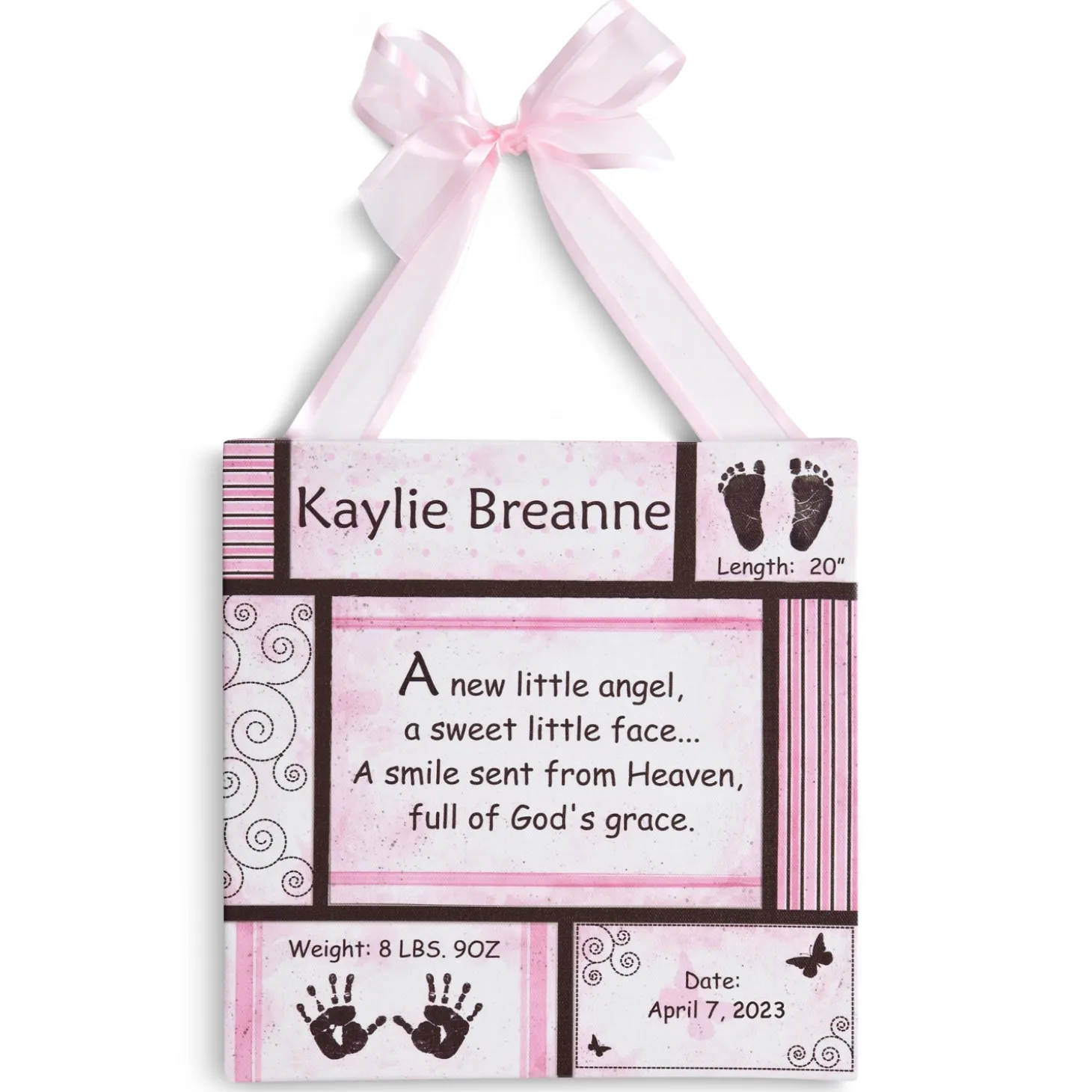 Baby Information Art Canvas