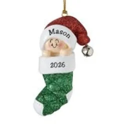 Baby in Stocking Ornament