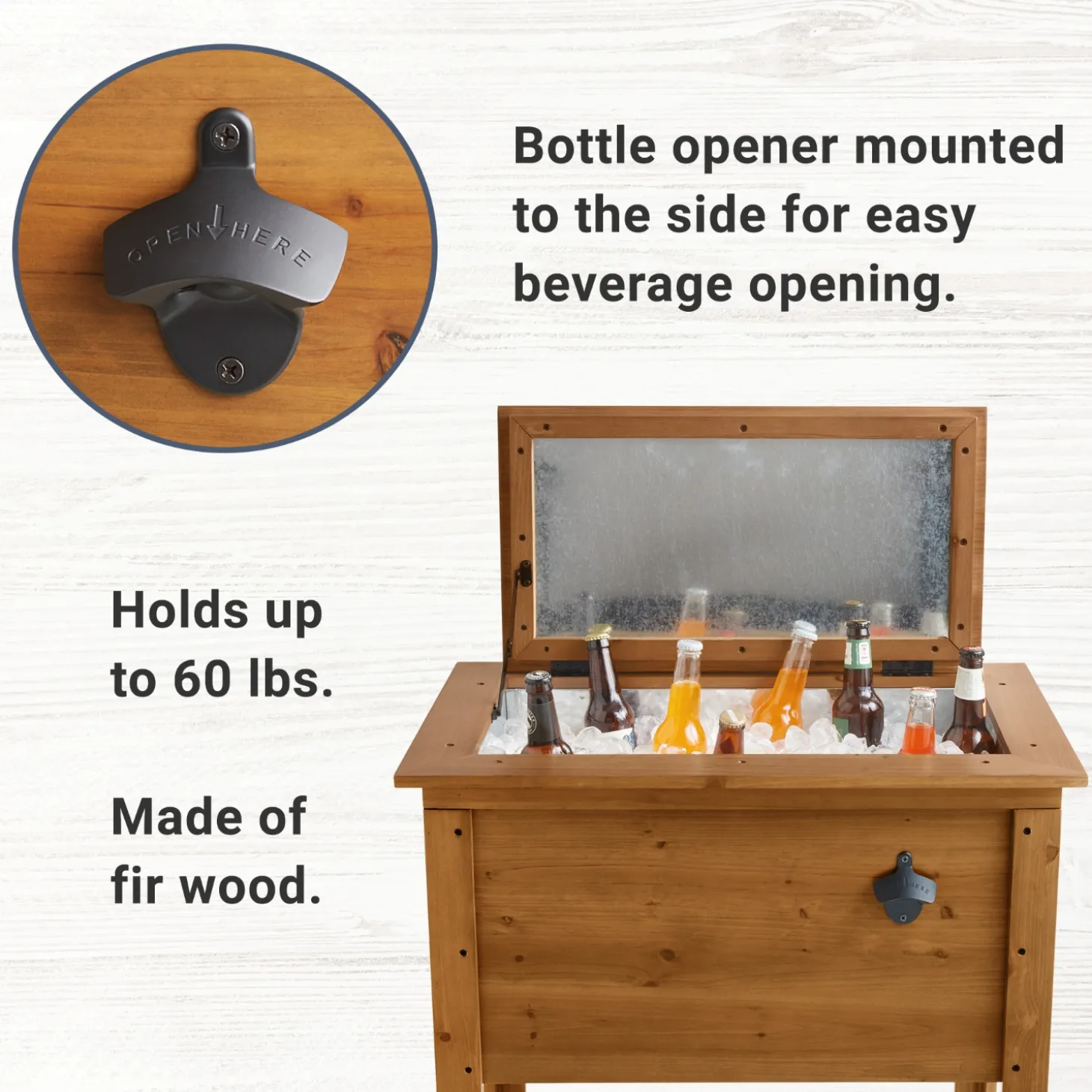 Backyard Bar Wooden Beverage Cooler