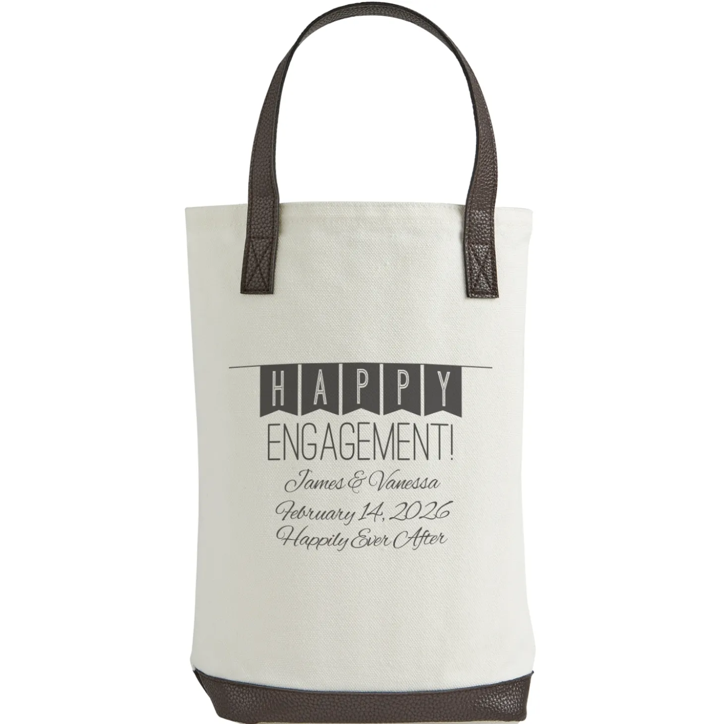 Banner Message Two Bottle Wine Tote