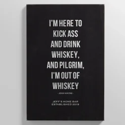 Bar Quotes Leather Wall Art