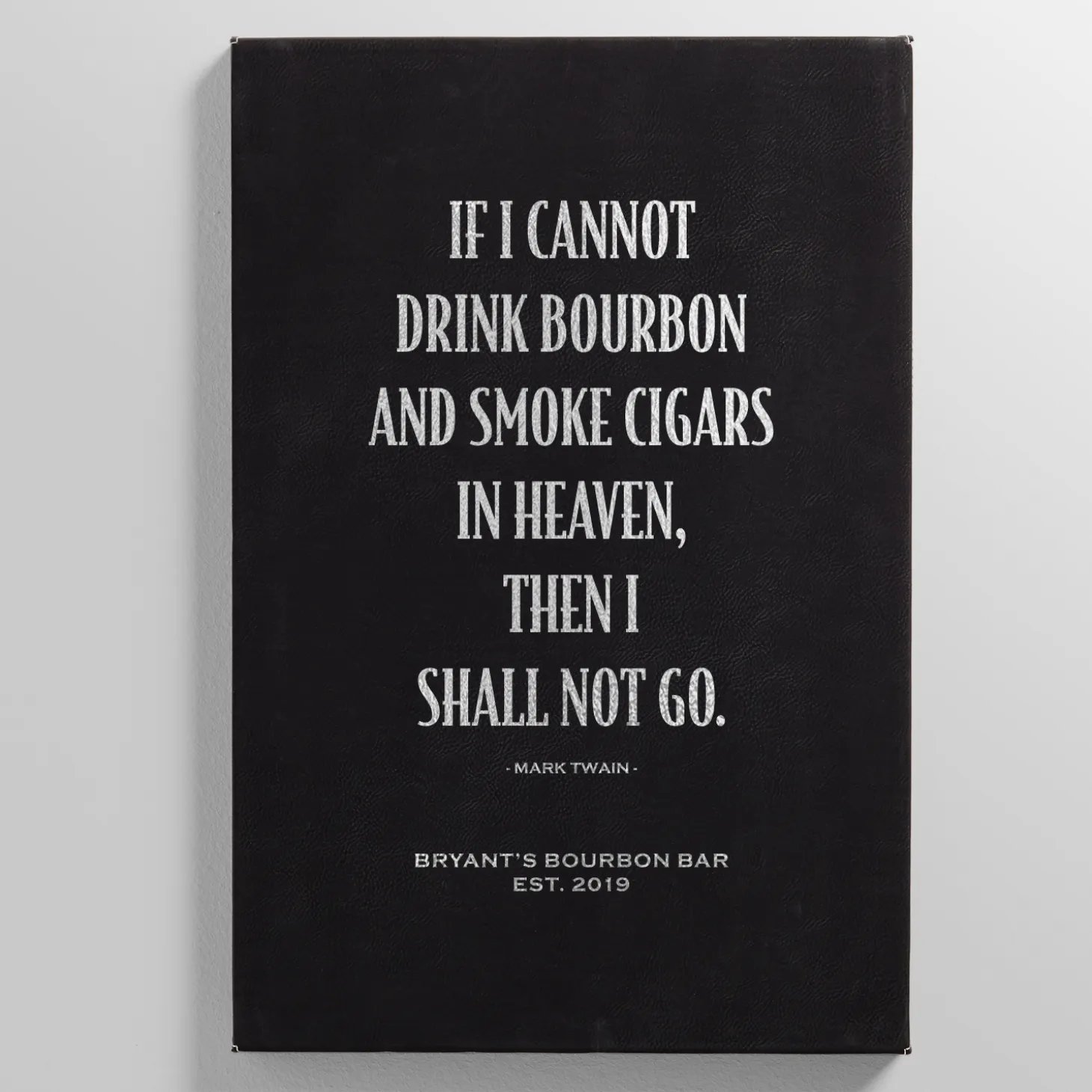 Bar Quotes Leather Wall Art