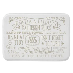 Bathroom Rules Bath Mat