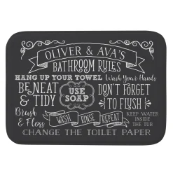 Bathroom Rules Bath Mat