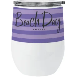 Beach Day Striped Insulated Tumbler