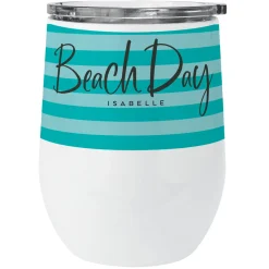 Beach Day Striped Insulated Tumbler