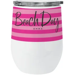 Beach Day Striped Insulated Tumbler