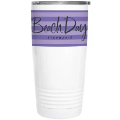 Beach Day Striped Insulated Tumbler