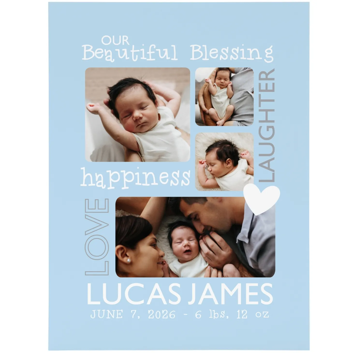 Beautiful Blessings Photo Wood Block