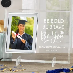 Be Bold, Be Brave Graduation Glass Frame