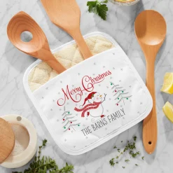 Berry Merry Snowman Kitchen Towel + Pot Holder Set
