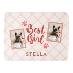 Best Boy and Best Girl Photo Plush Blanket