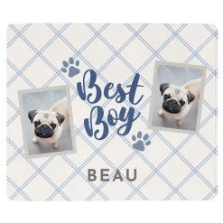 Best Boy and Best Girl Photo Plush Blanket