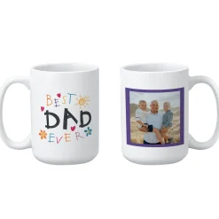 Best Dad Ever Doodle Art Photo Mug