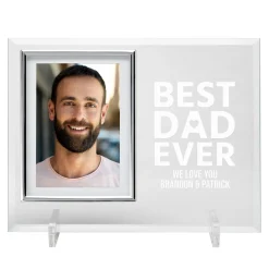 Best Dad Ever Glass Frame