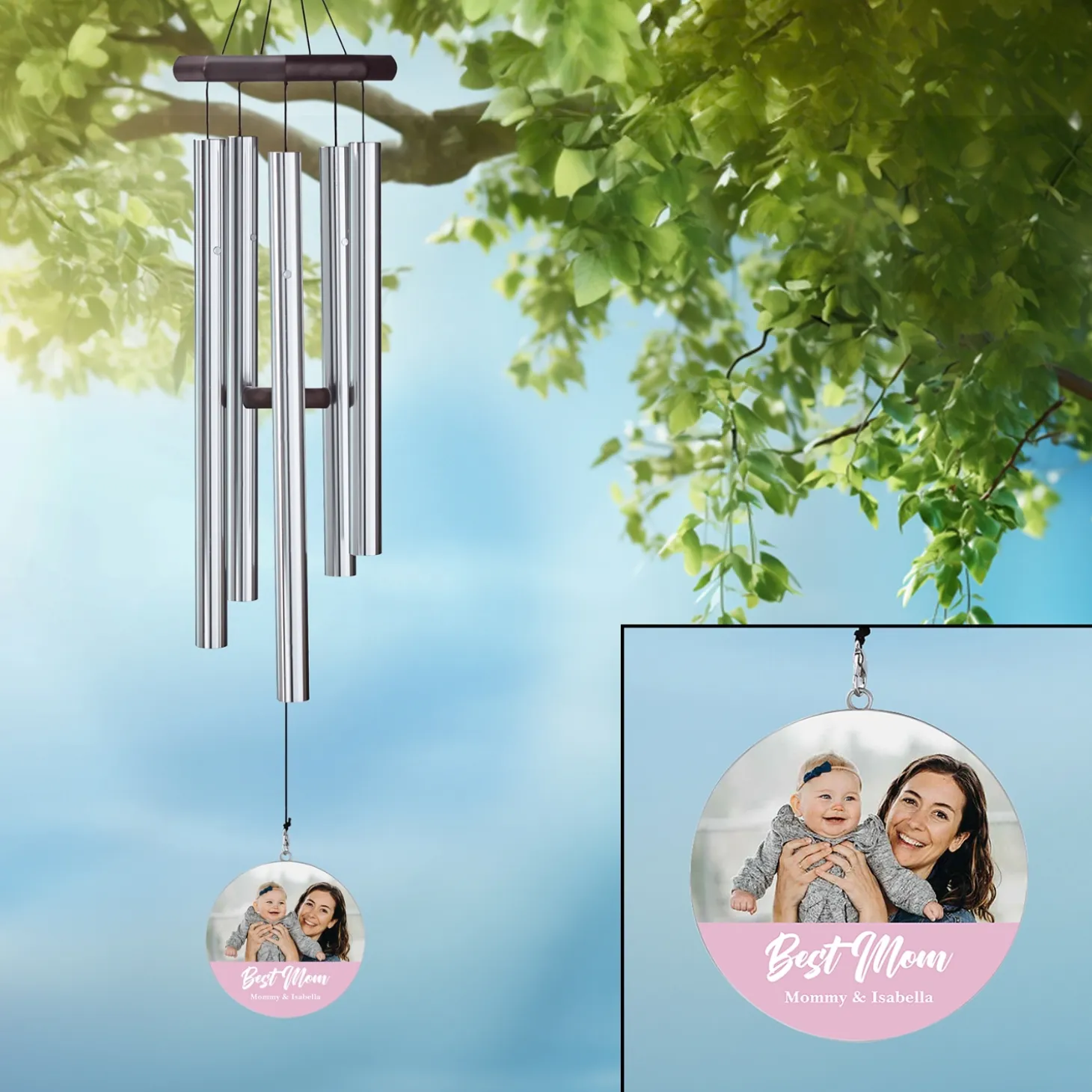Best Mom Photo Wind Chime