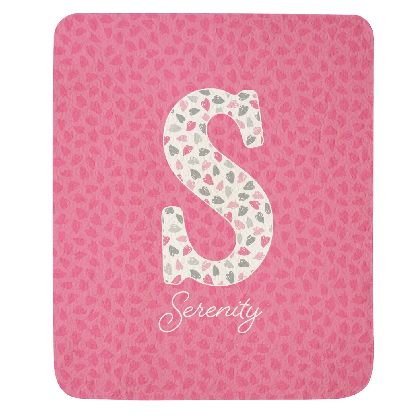 Big Fun Letter Quilted Blankets
