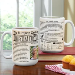 Birthday News Photo Mug