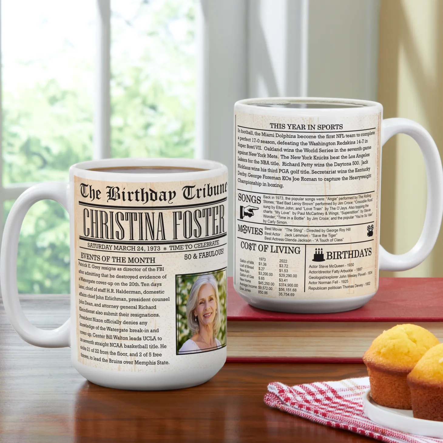 Birthday News Photo Mug