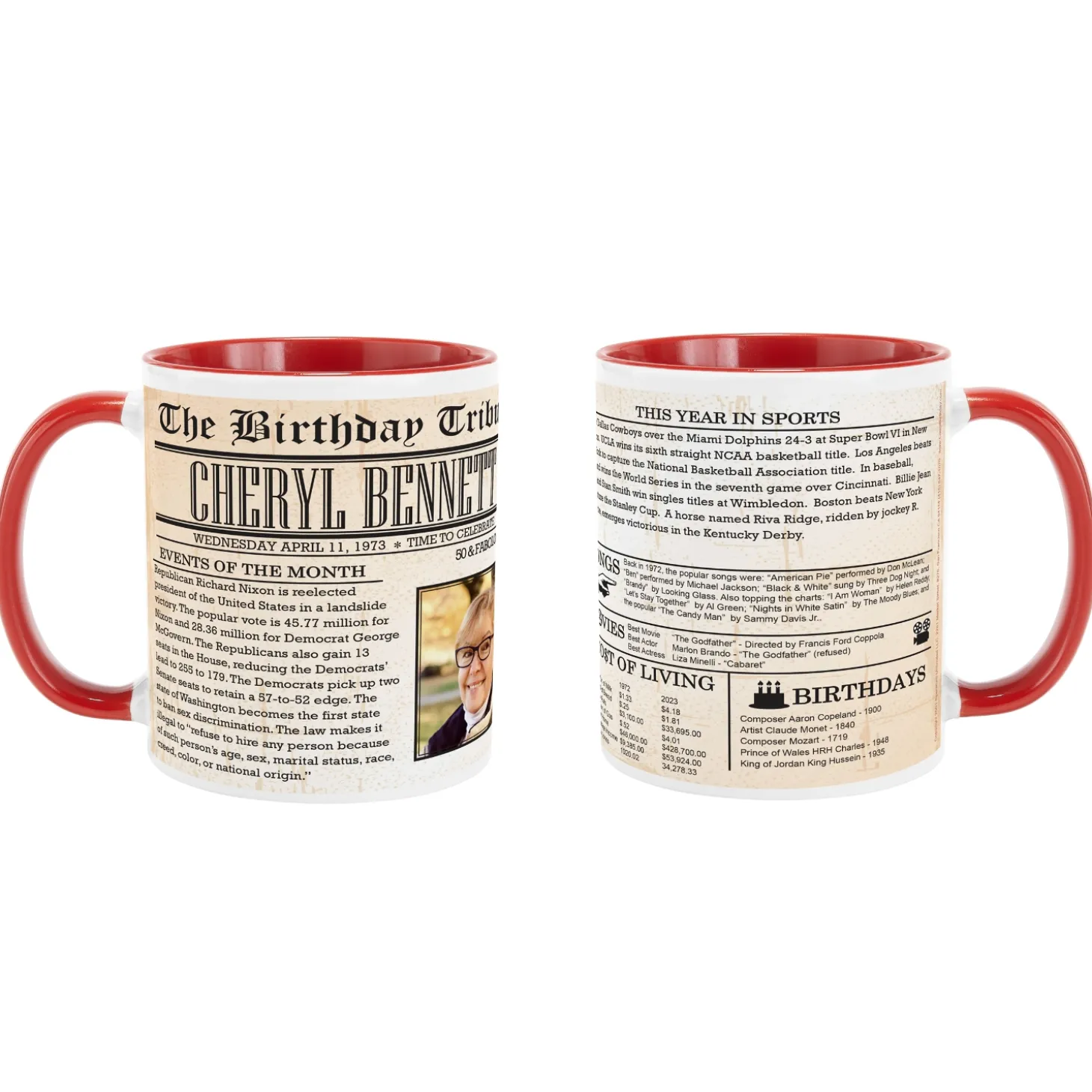 Birthday News Photo Mug