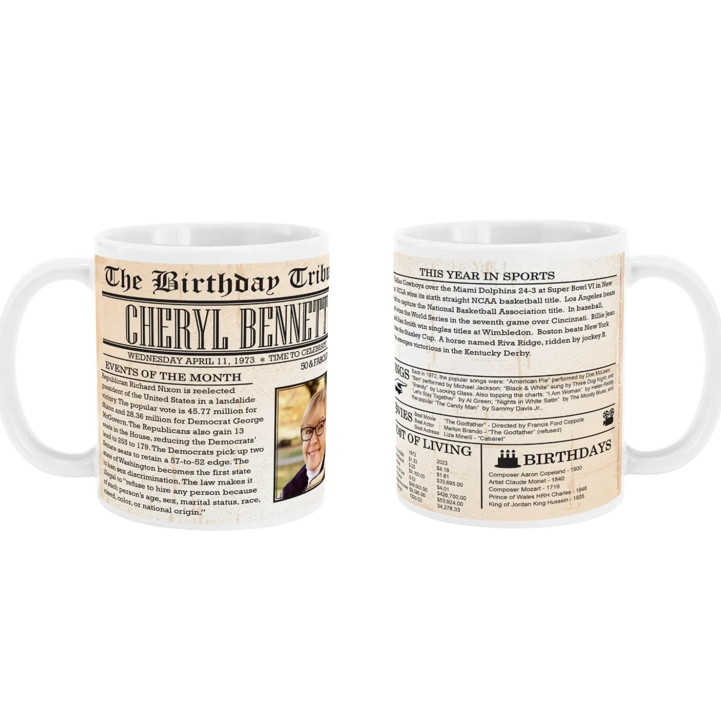 Birthday News Photo Mug