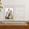 Blessed To Have A Dad Glass Frame