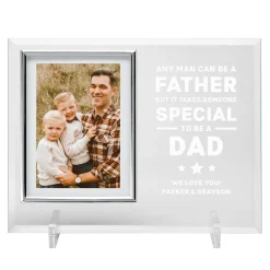 Blessed To Have A Dad Glass Frame