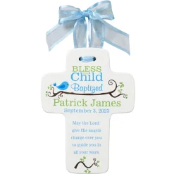 Bless this Child Baptism Cross