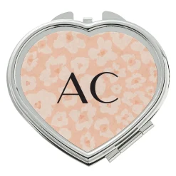 Bold Floral Heart Compact Mirror