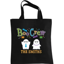 Boo Crew Halloween Black Treat Bag