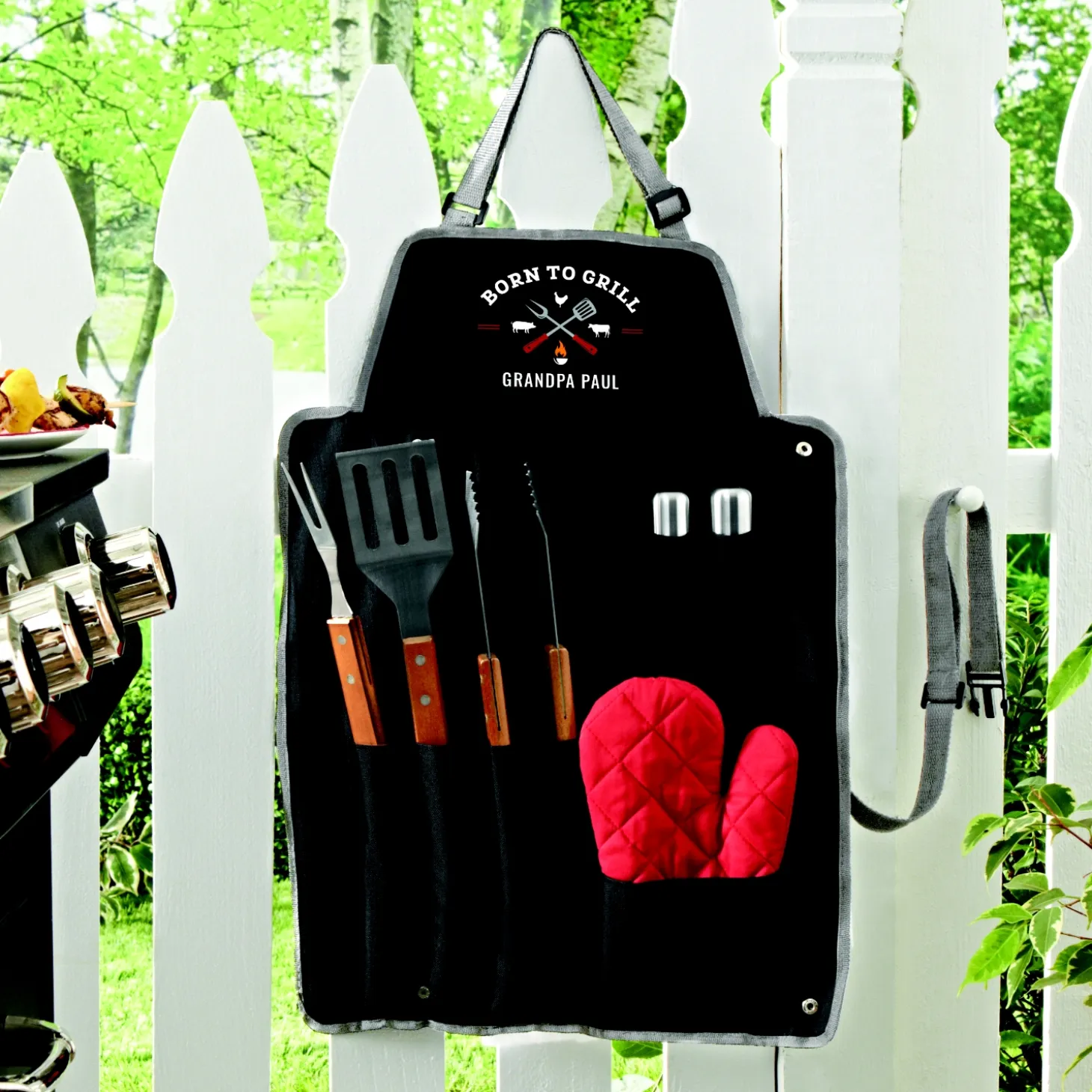 Born to Grill 7 Piece BBQ Apron Set