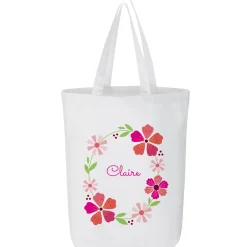 Bright Floral Name Tote