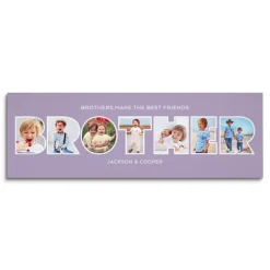 Brother/Sister Typography Photo Canvas