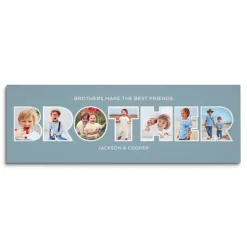 Brother/Sister Typography Photo Canvas