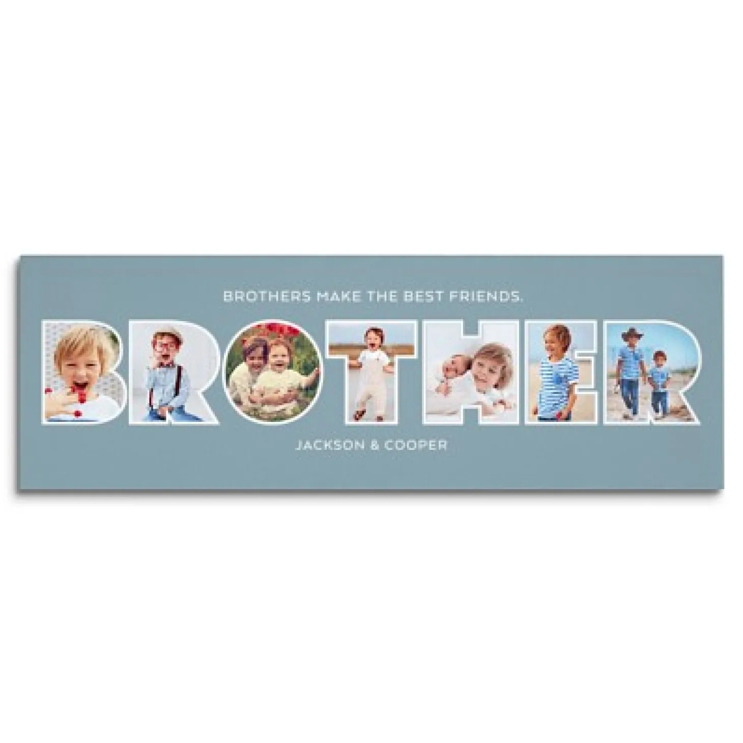 Brother/Sister Typography Photo Canvas