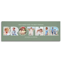 Brother/Sister Typography Photo Canvas